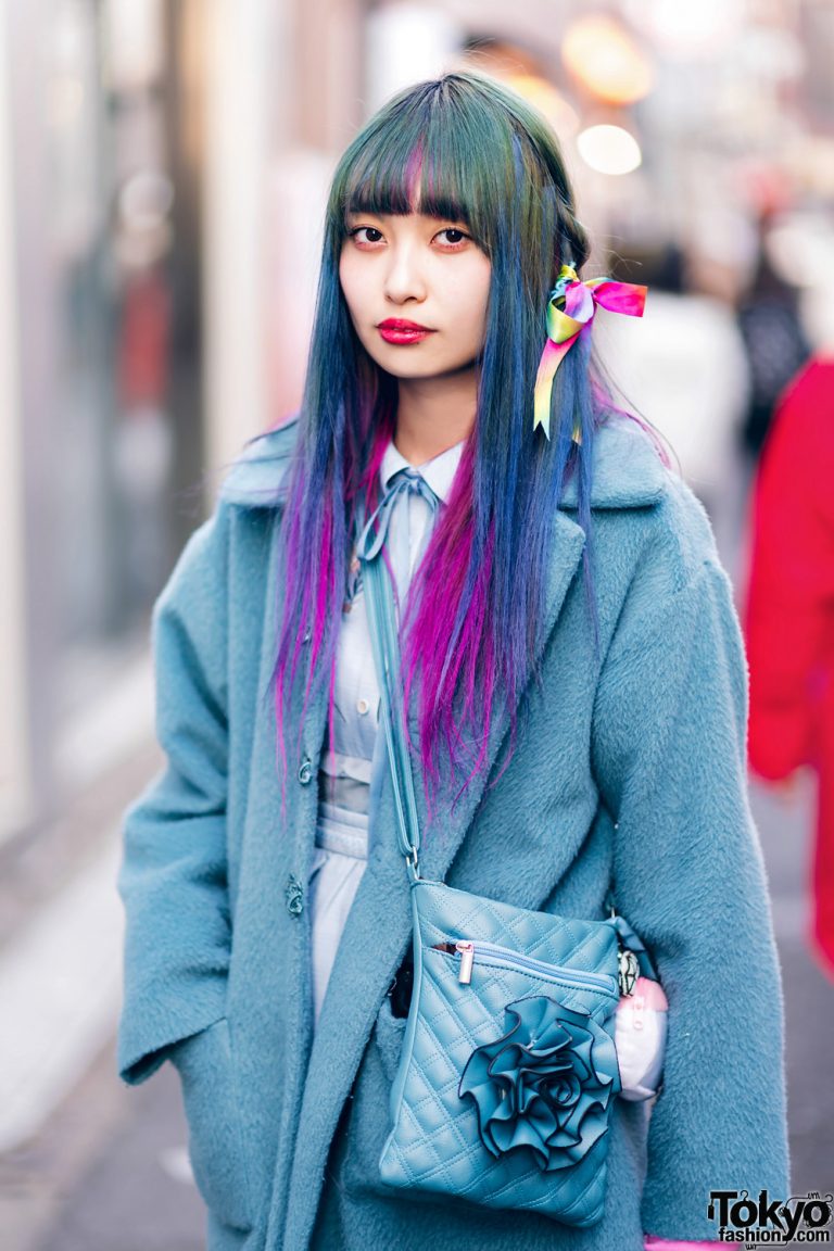 Colorful Hair Harajuku Street Style w/ Merry Jenny Coat, Teenstyle ...