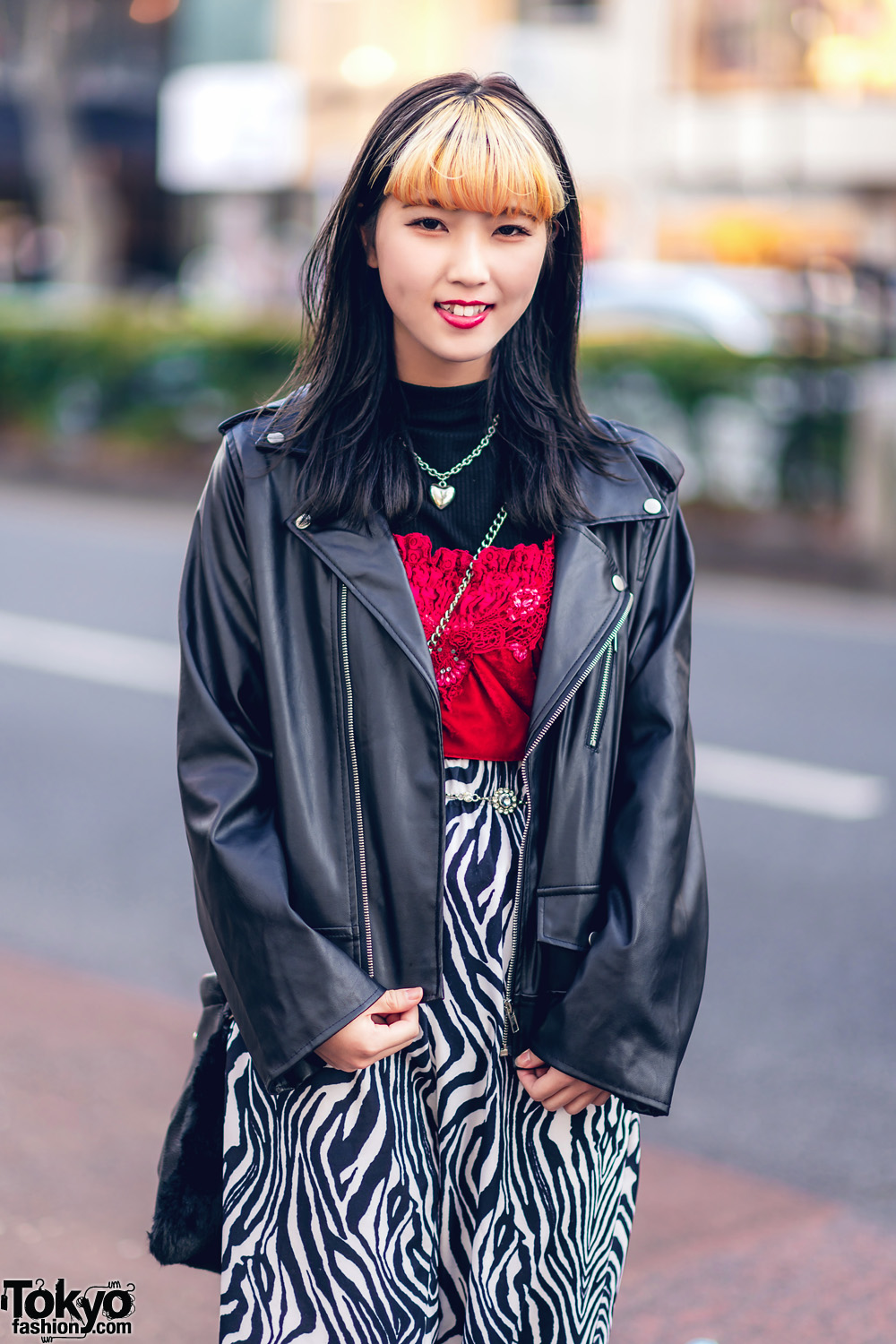 Tokyo Streetwear Style w/ Two-Tone Hair, Mixxmix Motorcycle Jacket ...