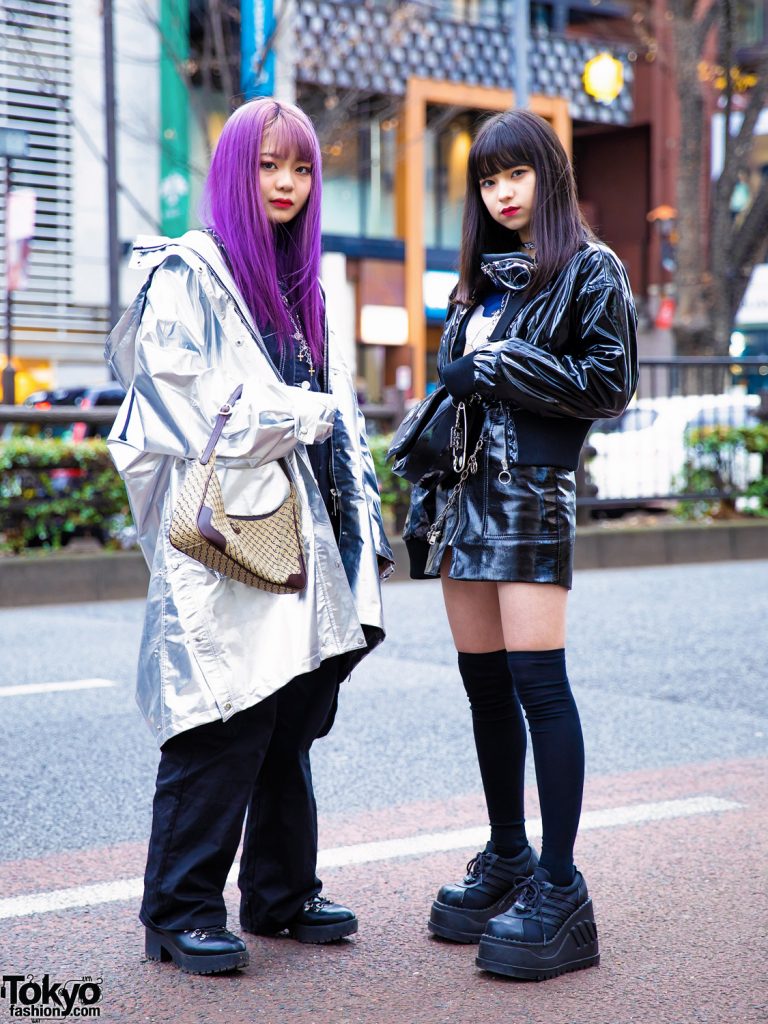 Japanese Teen Streetwear Styles w/ Purple Hair, Romantic Standard ...