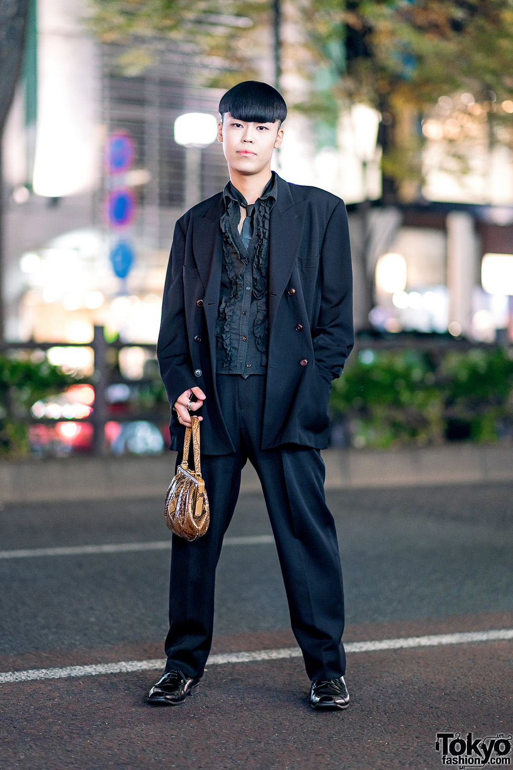 All Black Harajuku Menswear Style w/ Jean Paul Gaultier Suit Jacket ...