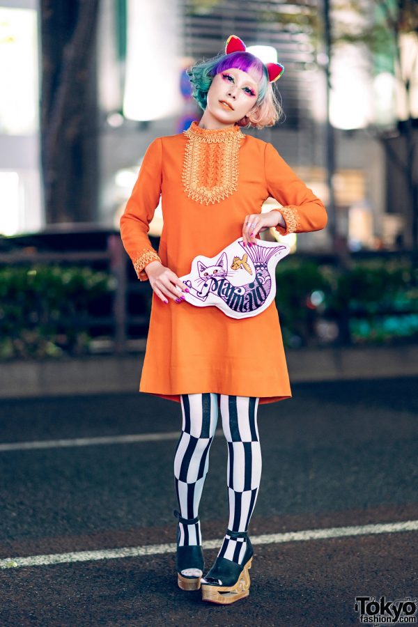 Colorful Harajuku Street Style w/ Jeffrey Campbell, QXQX, Helter Skelter by UNIF, Regal Rose, Futago Circus & Vintage Fashion