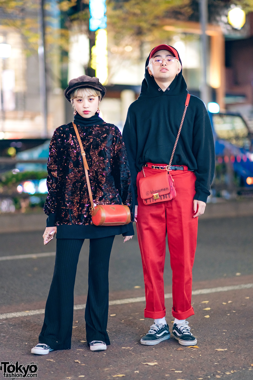 Tokyo Street Fashion w/ Zara Sequin Sweater, Forever21, Guess Barrel Bag, Converse, Wombat, Dickies & Vans