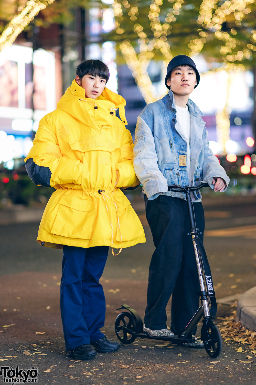 Winter Street Casual Styles in Harajuku w/ Frenzy Scooter, Napa, Lee, Maison Margiela, Polo Ralph Lauren, Z-Coil & Palace Snakeskin Boots