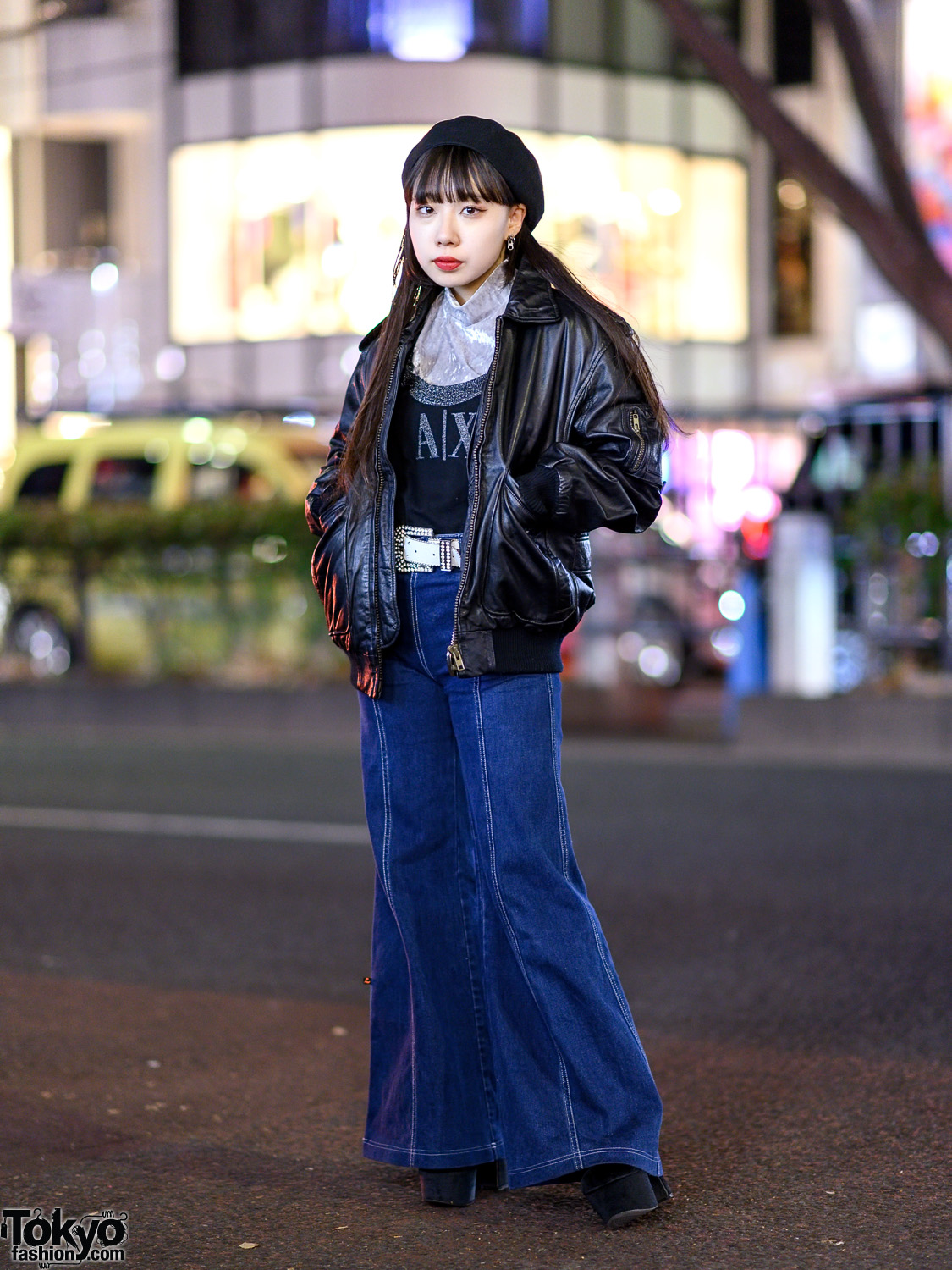 Denim Flared Pants Style w/ Pinnap, Funktique Tokyo, Armani Exchange, OK & Vintage Fashion