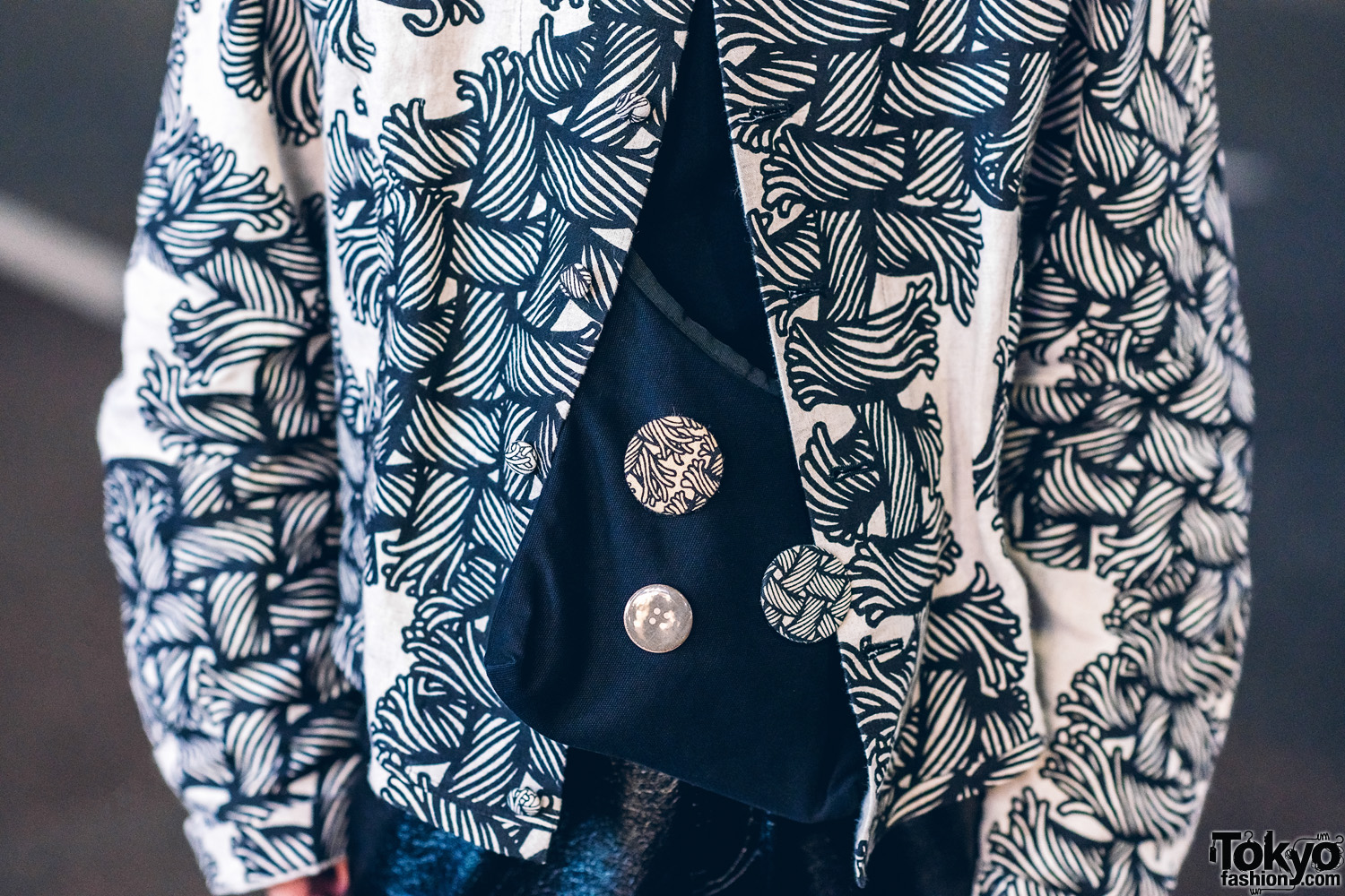 Christopher Nemeth Tokyo Streetwear Styles w/ Rope Print Bag, Denim  Overalls, Collarless Jacket, Badges & Furry Tassel Bag – Tokyo Fashion