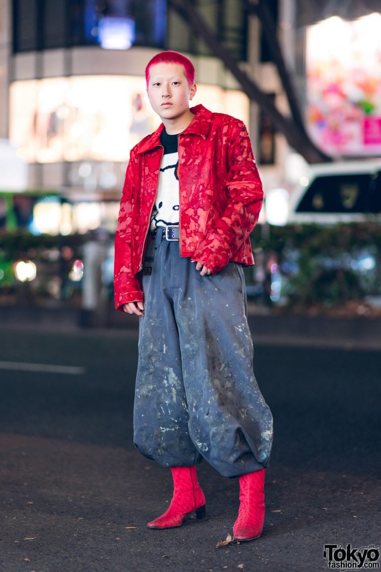 Harajuku Street Style w/ Red Hair, Japanese Nikka Pokka Pants, Contena ...