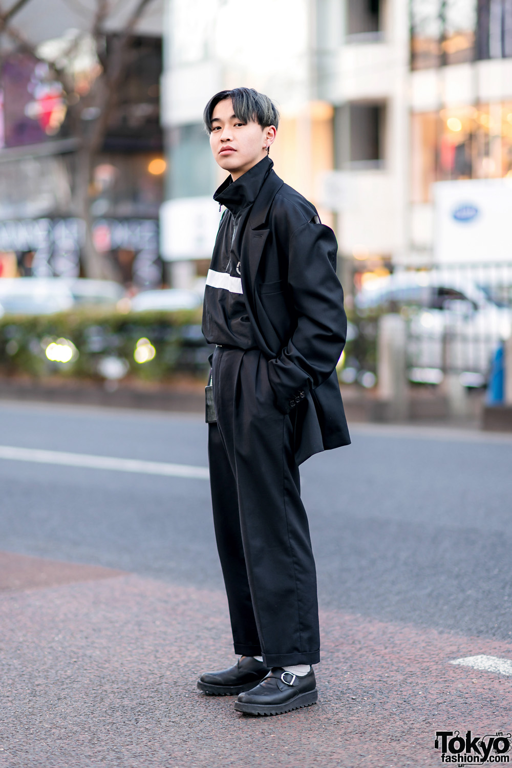 All Black Harajuku Street Style w/ Ambush Blazer, Palm Angels