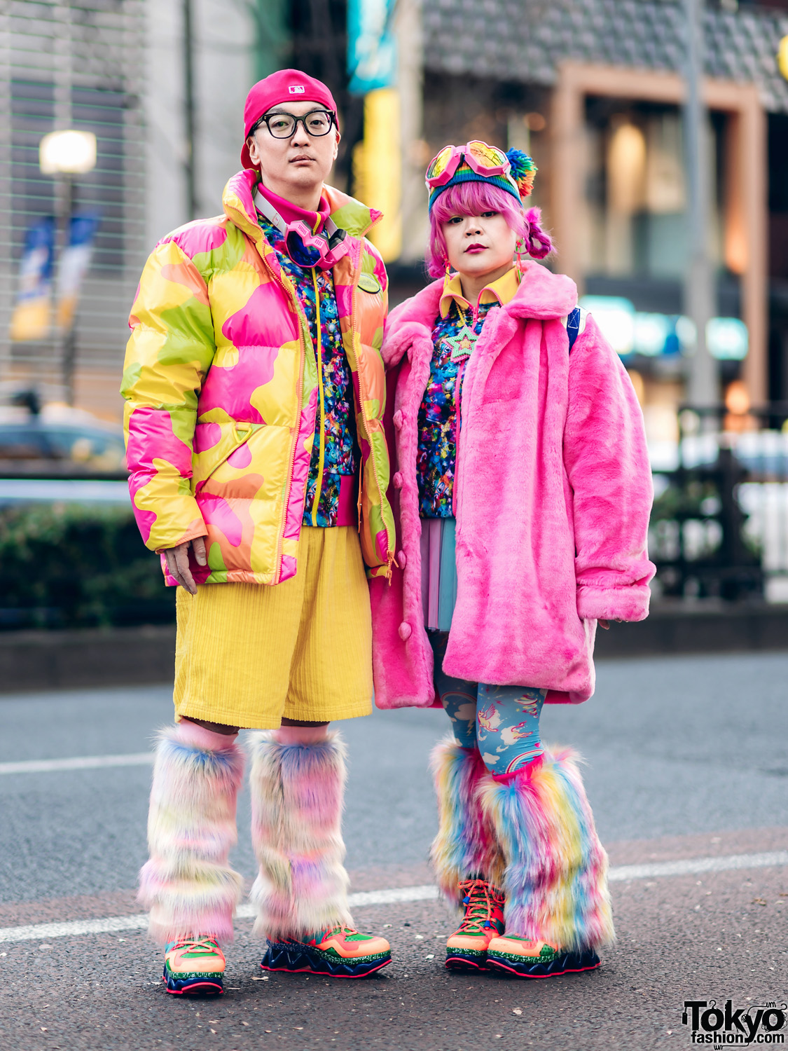 Neon Kawaii Winter Streetwear Styles w/ Escape Heart Goggles, Jeremy Scott x Adidas, 6%DokiDoki, Little Sunny Bite, Rainbow Leg Warmers & Marc By Marc Jacobs Neon Sneakers