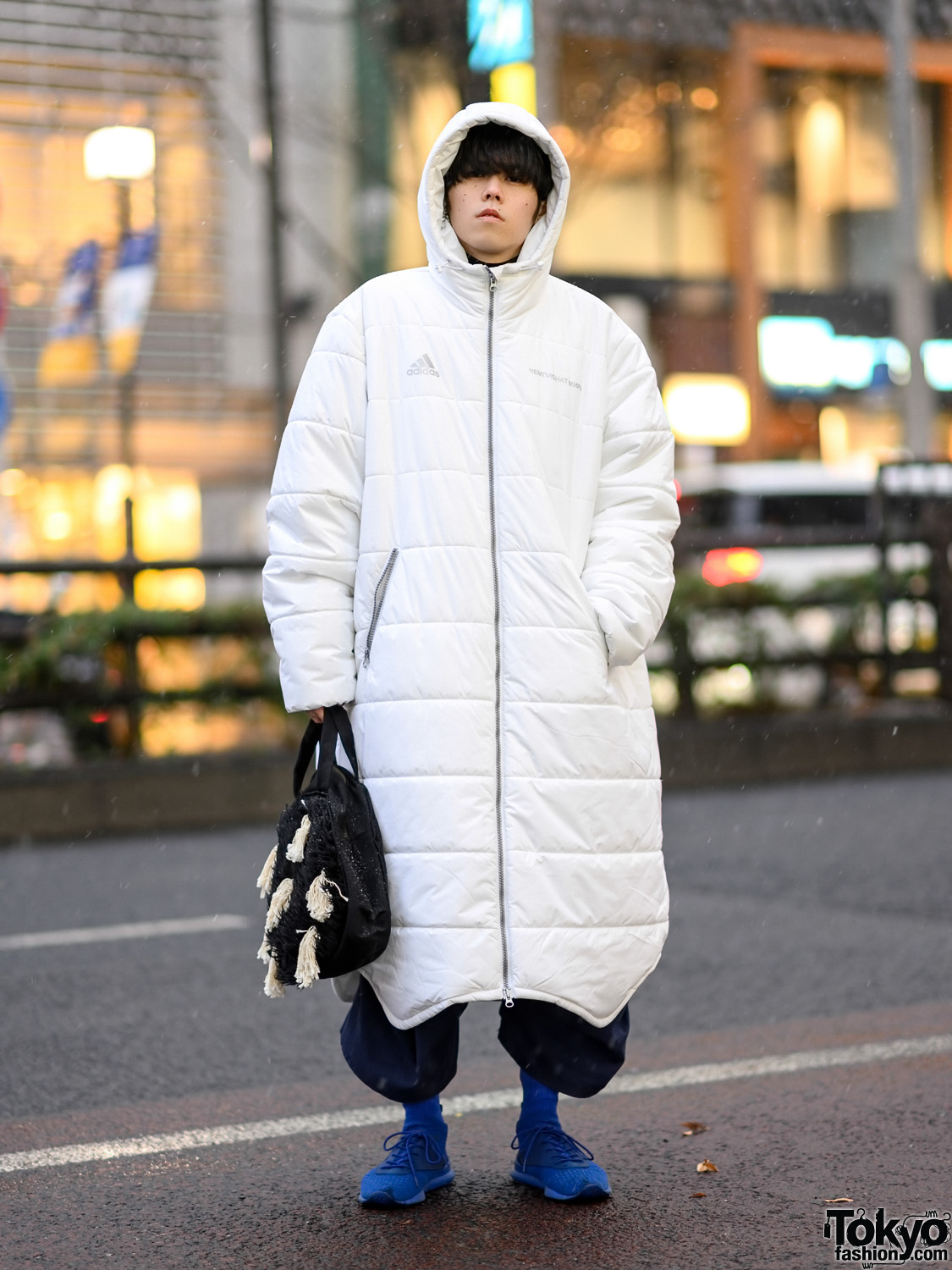 Harajuku Street Style w/ Gosha Rubchinskiy x Adidas Hooded Puffer