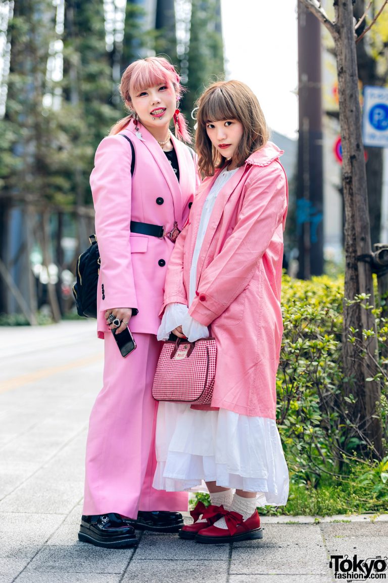 Pink Tokyo Streetwear Styles w/ Metal Vampire Fangs, M.Y.O.B., Pink ...