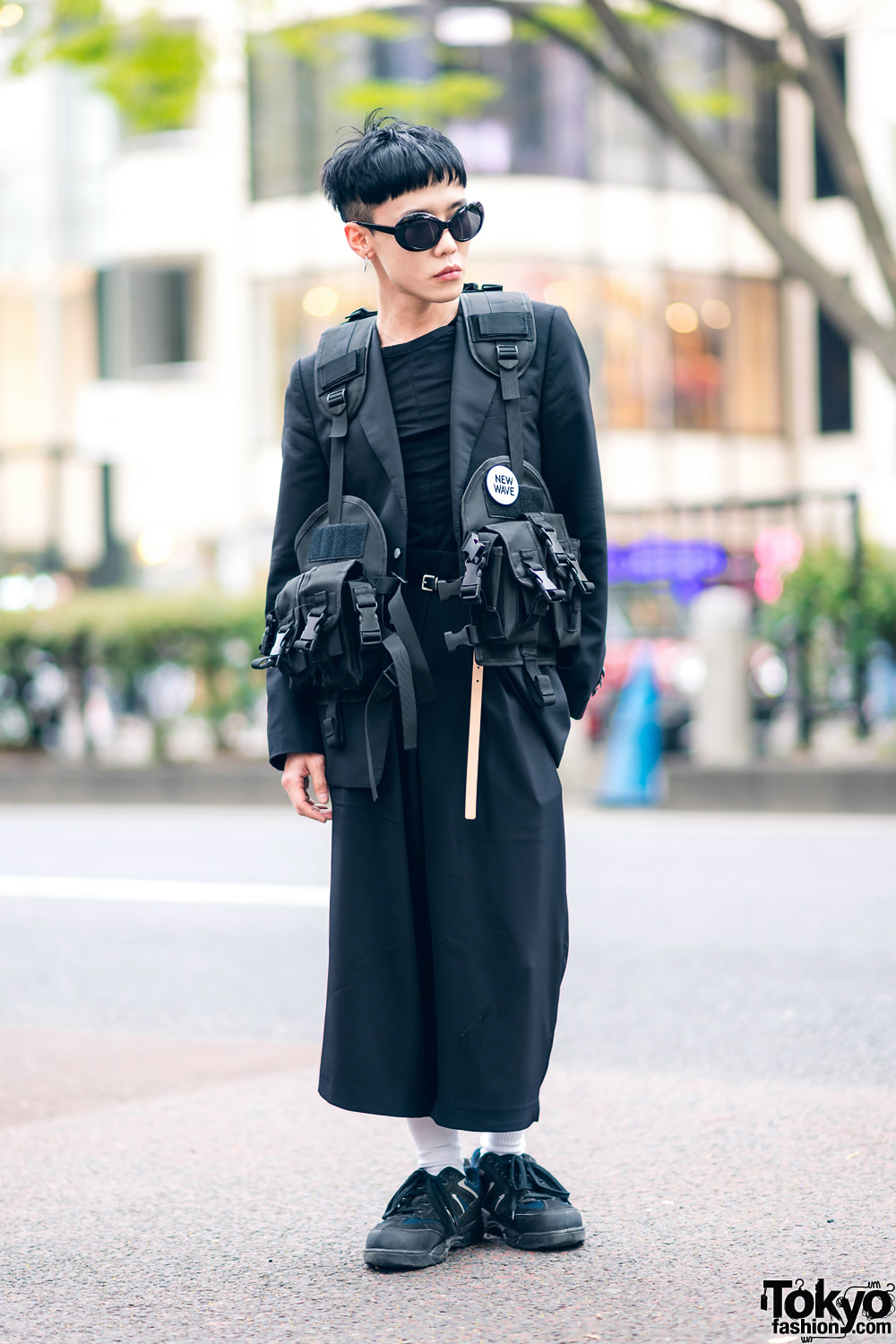 The Symbolic Tokyo Designer in All Black Street Style w/ Comme des 
