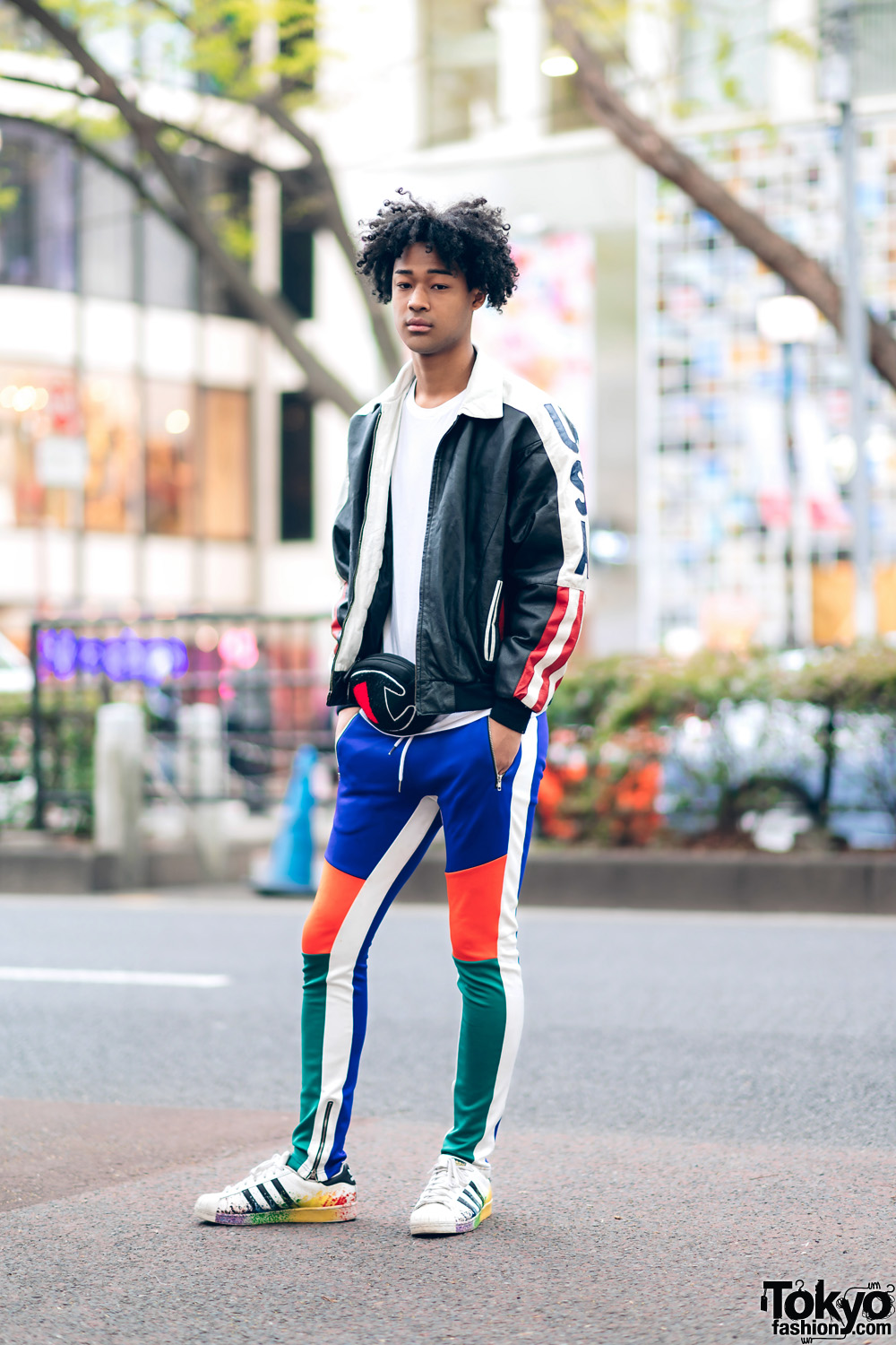 Nieuwe aankomst Agressief tornado Japanese Male Model in Vintage Athleisure Streetwear Style w/ Champion and  Adidas – Tokyo Fashion