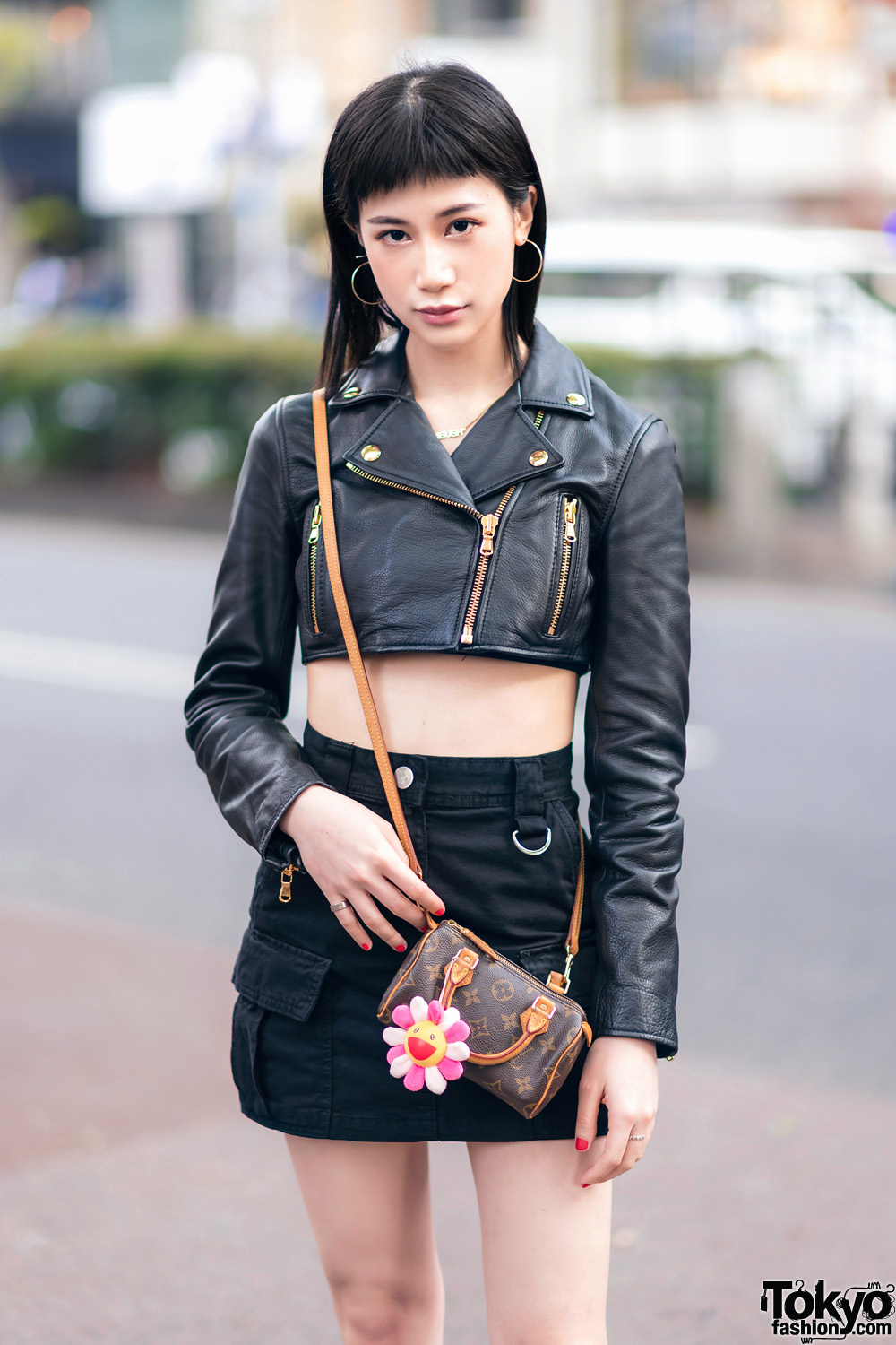 Model's Chic Street Style w/ Moschino x H&M Cropped Jacket, Forever21,  Bershka Skirt, Ambush, Takashi Murakami, Louis Vuitton Bag & Balenciaga  Triple S Shoes – Tokyo Fashion