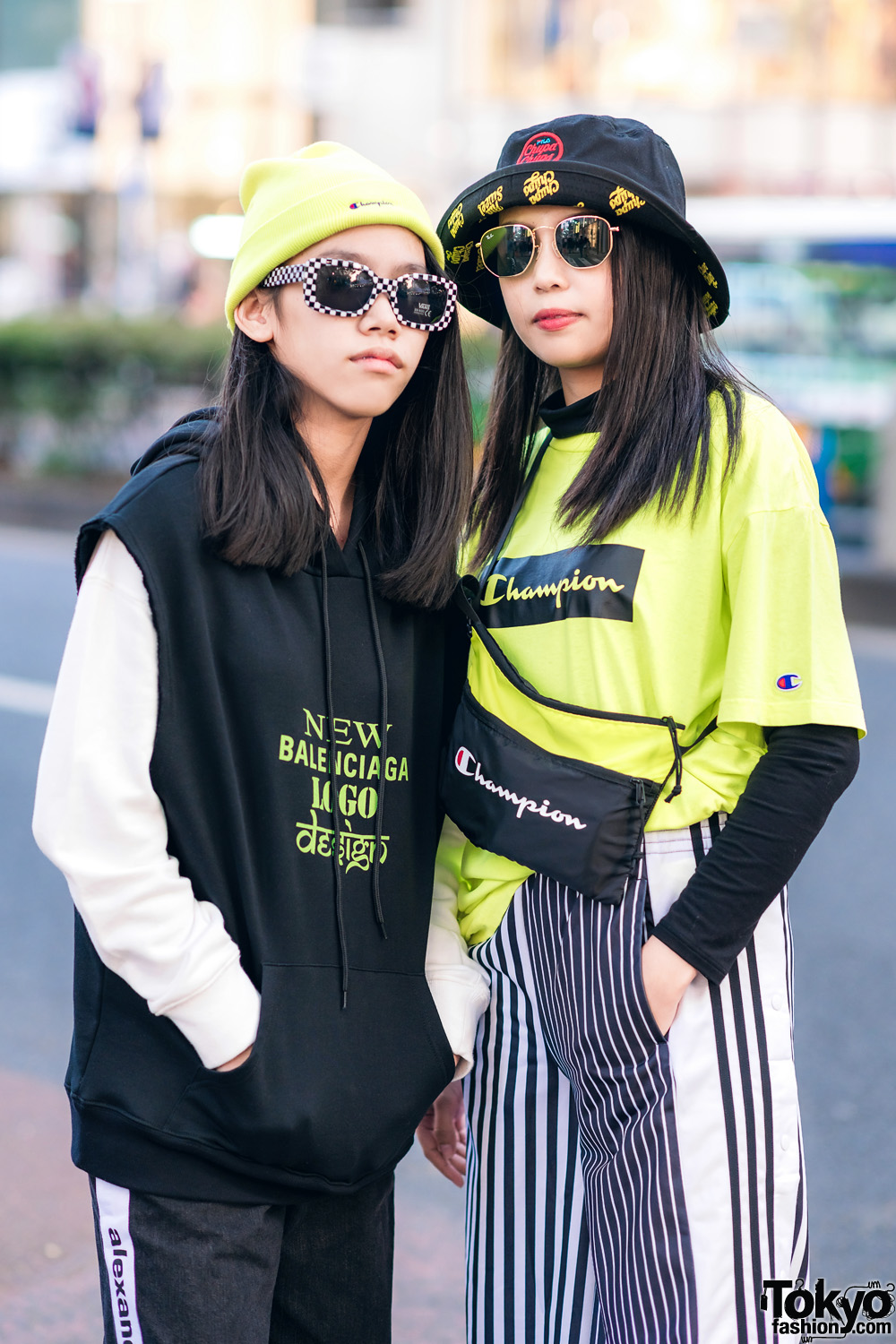 developing happiness Infinity Tokyo Girls Streetwear w/ Vans, Balenciaga Hoodie, Ray-Ban, Champion Shirt,  Alexander Wang, Adidas & FILA x Chupa Chups Hat – Tokyo Fashion