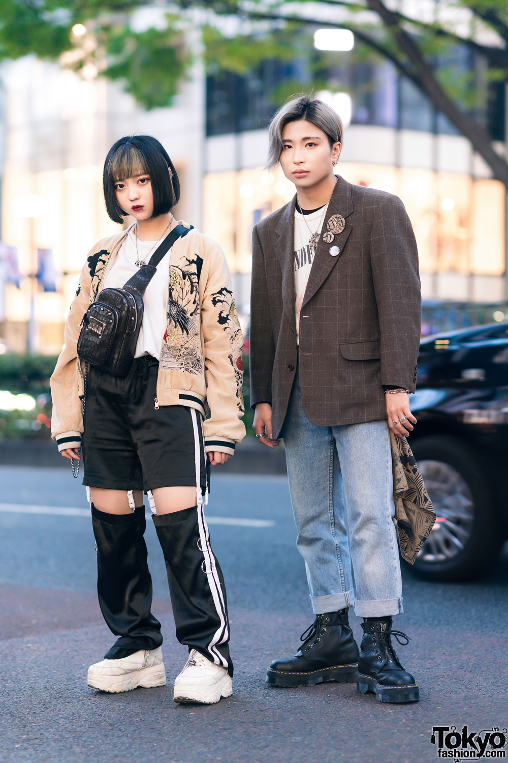 Harajuku Duo's Streetwear Styles w/ Sukajan, Nadia Strap Pants