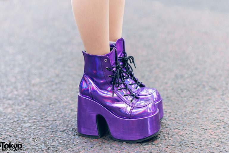 demonia purple platforms