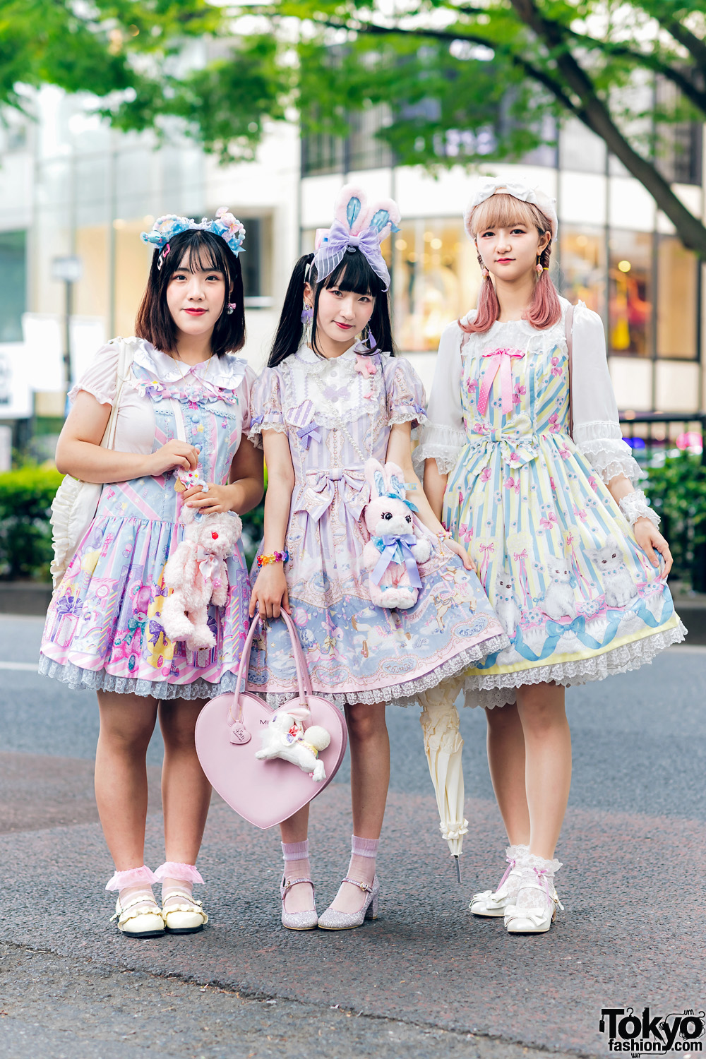 Lolita Street Fashion in Harajuku w/ Bunny Ears, Bows, Angelic Pretty, Nile Perch, Miu Miu, Nannan Special & RoseMarie Seoir