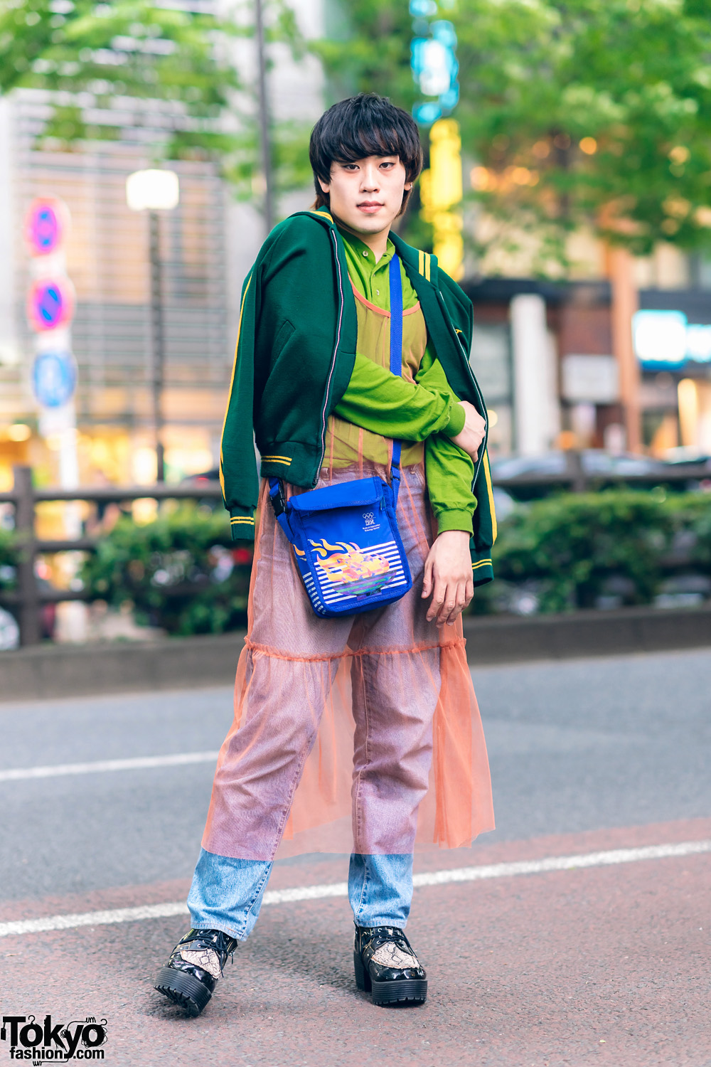 Eclectic Layered Street Fashion in Harajuku w/ Sailor Collar