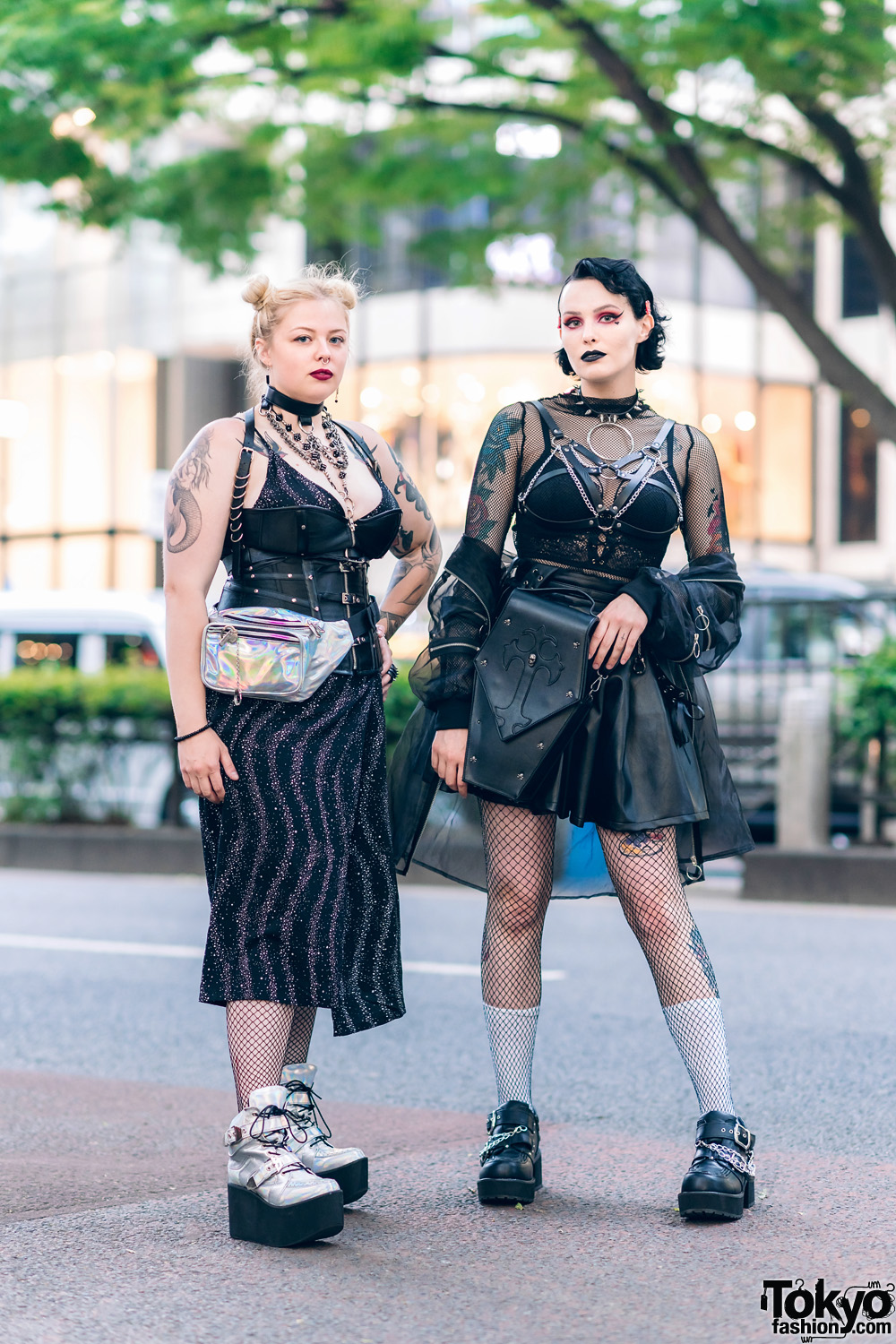 Tokyo Monochrome Streetwear Styles w/ Twin Blonde Buns, Disturbia ...