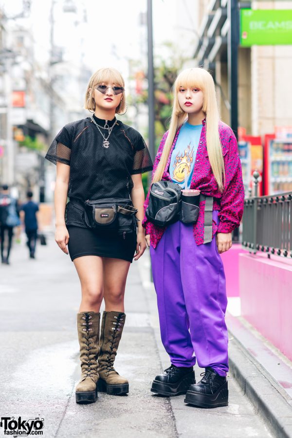 Tokyo Streetwear Styles w/ Blonde Bob, Geometric Sunglasses, H&M Mesh ...