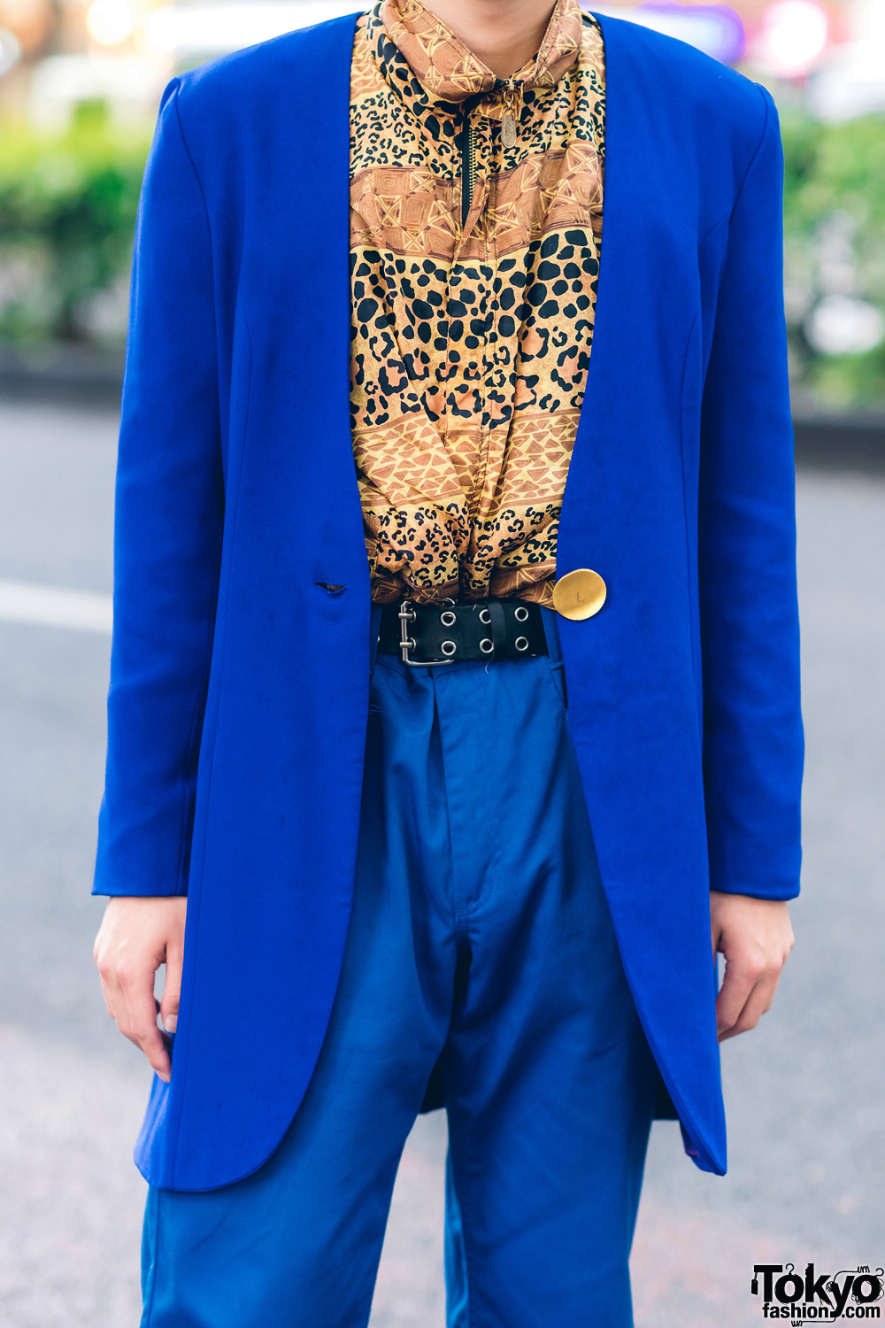 Japanese Teens Street Styles w/ Butterfly Shirt, Pleather Skirt, Blue ...