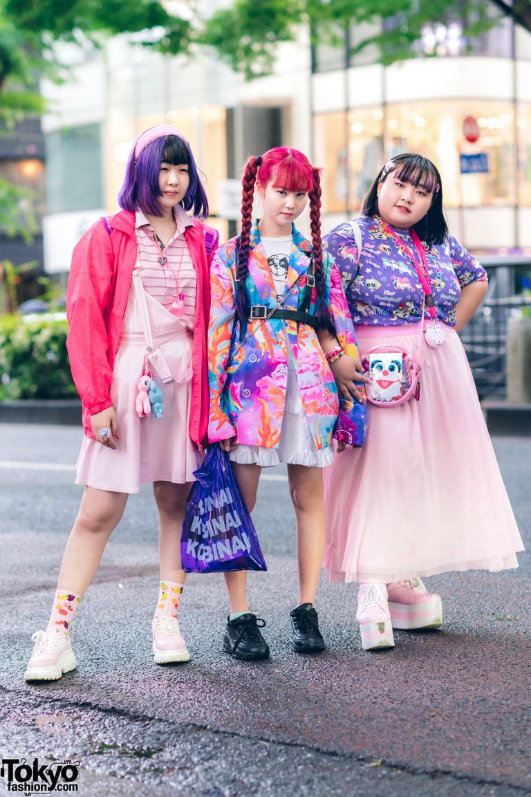 Kawaii Harajuku Street Styles w/ Colorful Hair, PUNYUS, Kobinai, ACDC ...