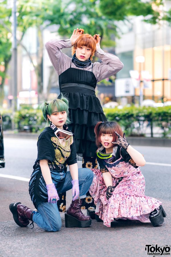 Harajuku Street Styles w/ Goggles, Lace Gloves, Remake & Vintage Fashion, Yosuke, Nondisclothes & Bubbles
