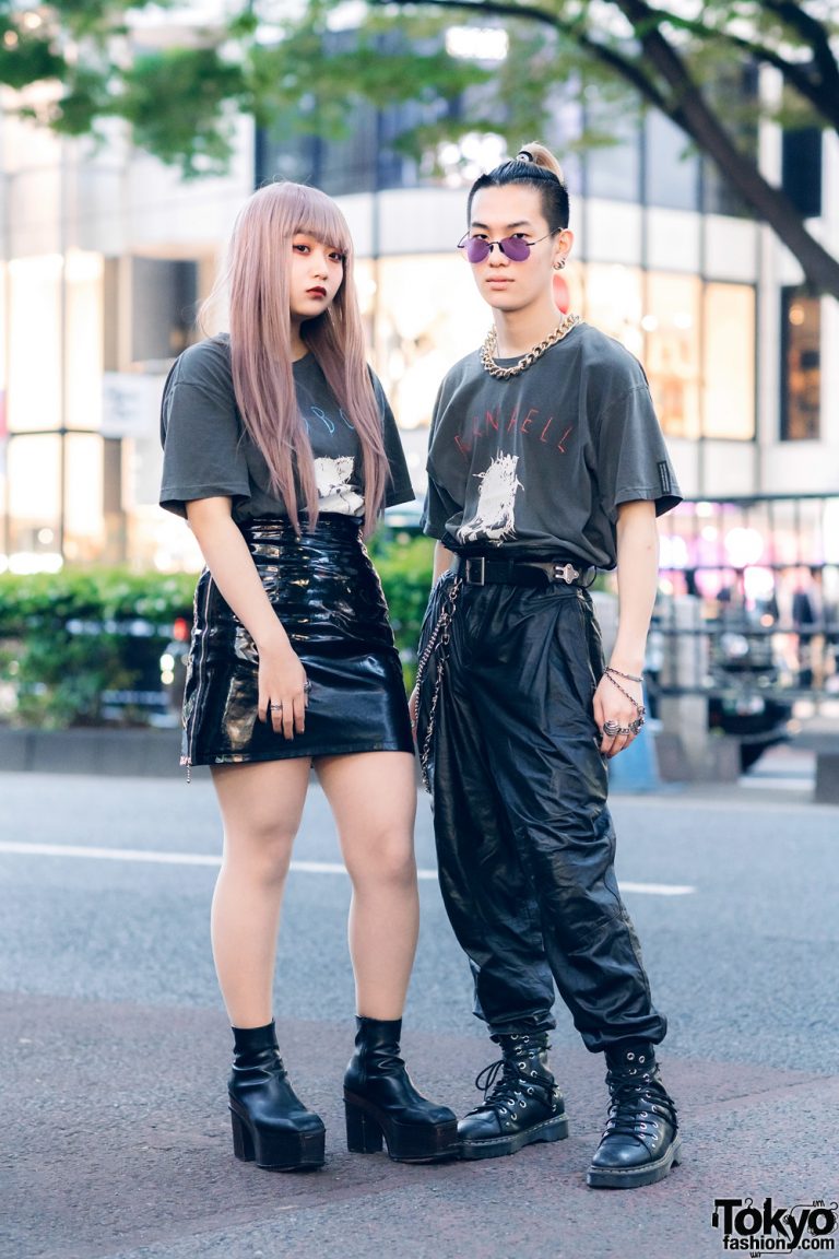 All Black Harajuku Duo Street Styles w/ Ombre Pink Hair, AZS Tokyo ...