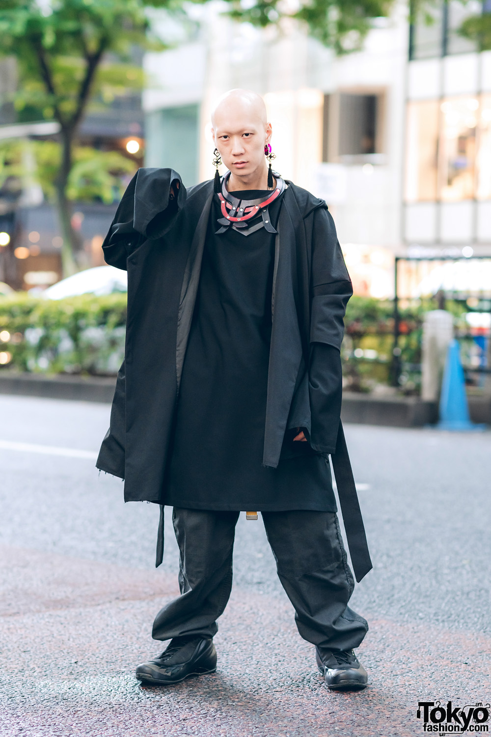 Japanese Musician & Model’s All Black Street Style w/ Handmade Leather ...