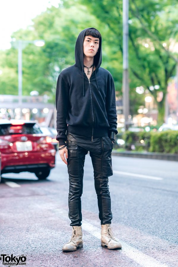 Japanese Hoodie Fashion w/ Jil Sander, Rick Owens DRKSHDW Leather Pants ...