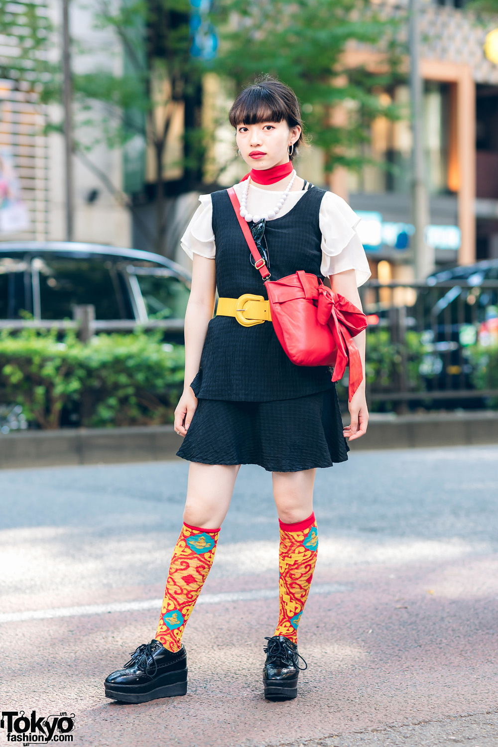 Vintage Harajuku Street Style w/ Vivienne Westwood Socks, Checkered Dress, Bad Store, Snidel & Palnart Poc