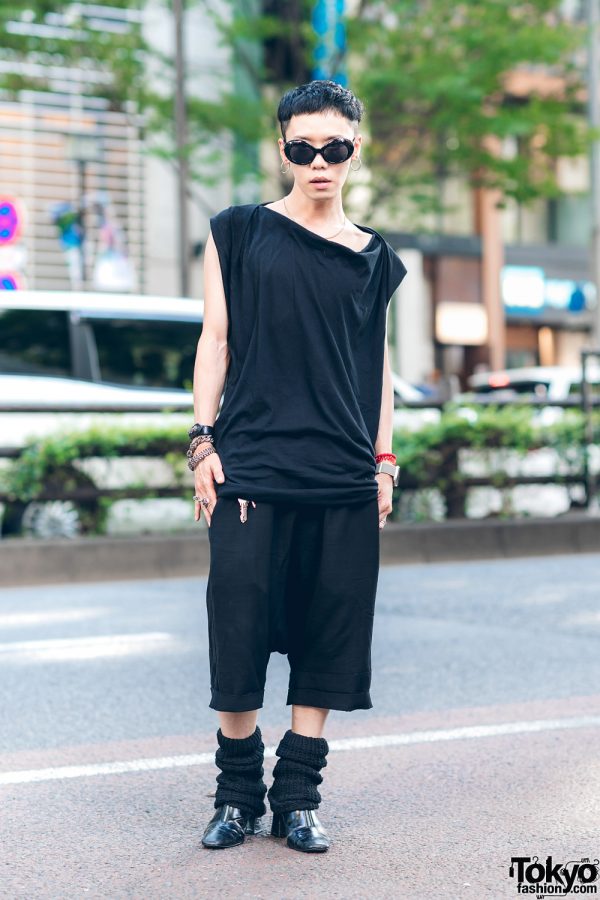 The Symbolic Tokyo Designer in All Black Rick Owens Streetwear Style w ...