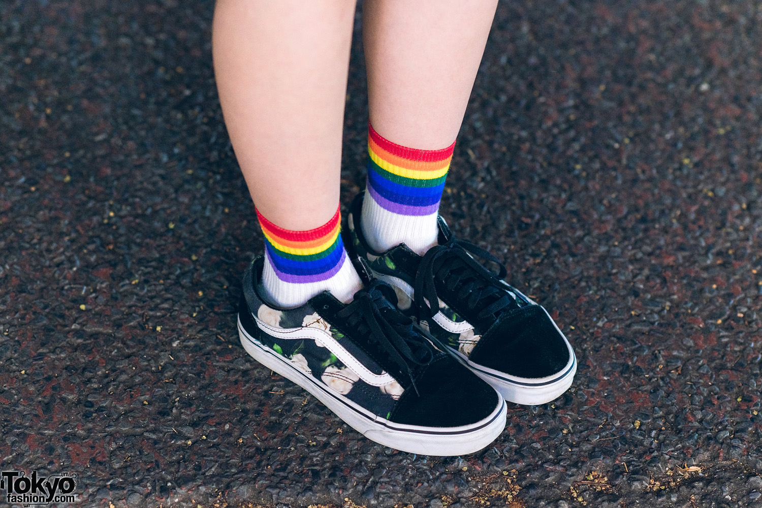 rainbow vans socks