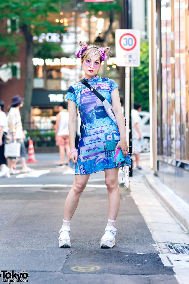 Harajuku Monster Girl w/ HOROSCOPEZ Vaporwave Dress, Gallerie Tokyo ...