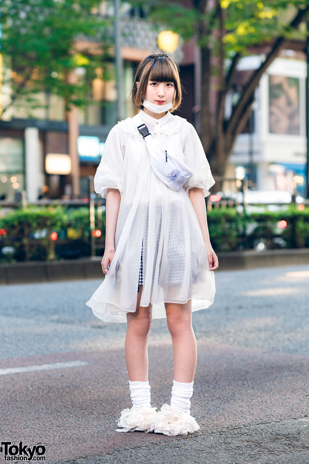 Japanese Teen Trio Streetwear Styles w/ Vampire Fangs, Plaid Vest ...