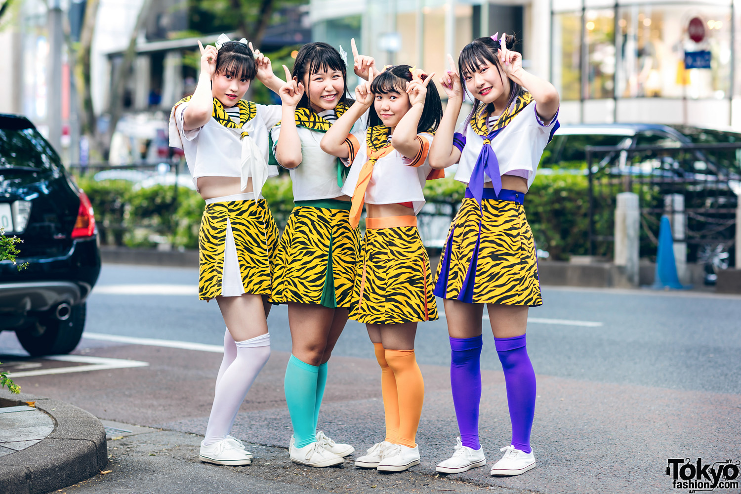 Japanese Idols Harajuku Style w/ Tiger Print & Color-Coordinated Fashion