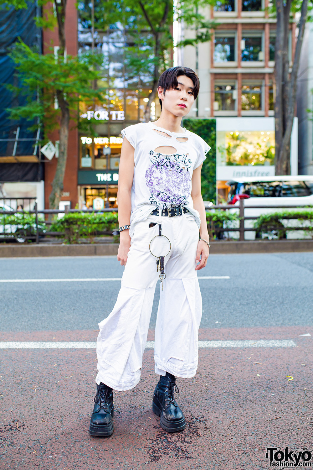 All White Tokyo Street Style w/ Onika Collection, Demonia & Faith Tokyo