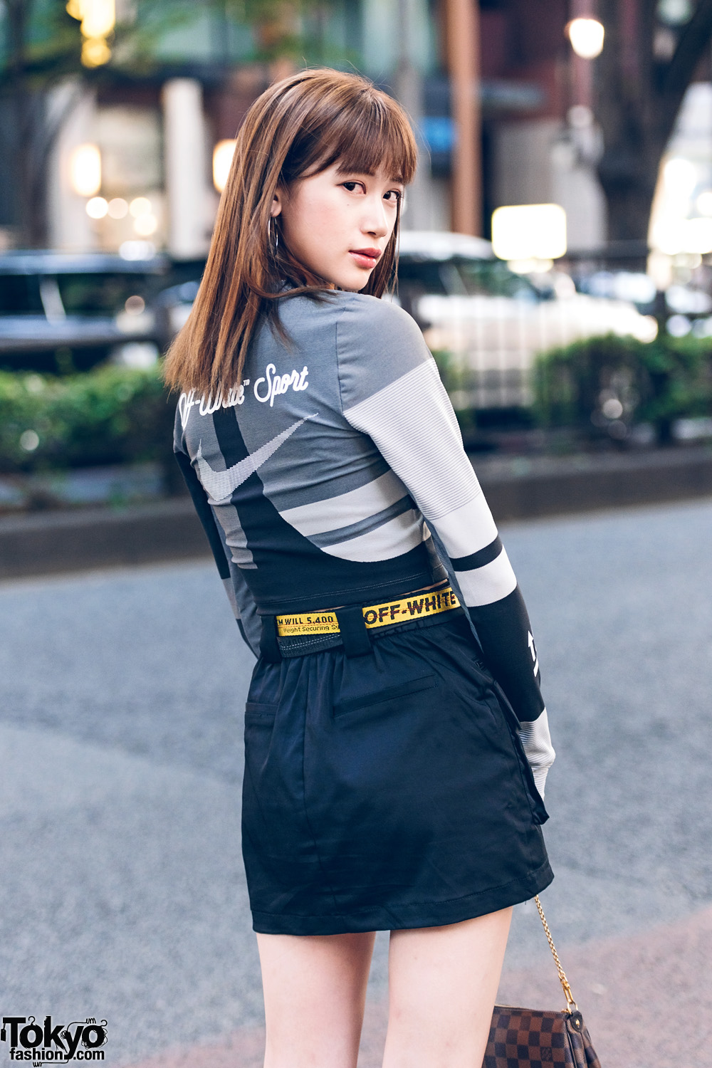 Harajuku Model Fashion w/ Nike x Off-White, Bershka, Louis Vuitton