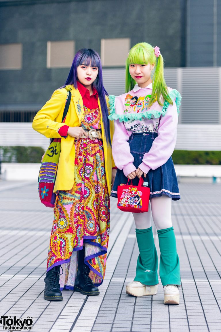 Colorful Hair & Sailor Moon Tokyo Street Styles w/ Purple Hair, Green ...