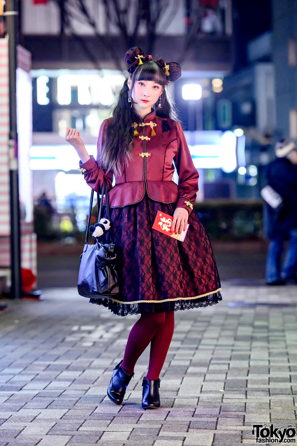 Chinese New Year Inspired Japanese Lolita Fashion by Angelic Pretty in Harajuku