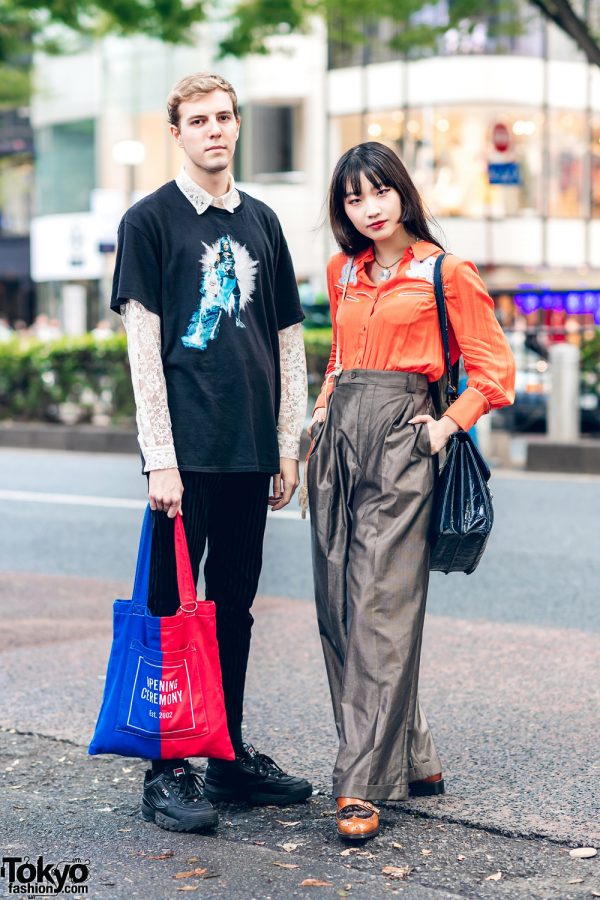 Harajuku Duo’s Streetwear Styles w/ Zara, Sretsis, Otoe High Waist Pants, Opening Ceremony, Wingtip Shoes, FILA Chunky Sneakers & Vintage Fashion