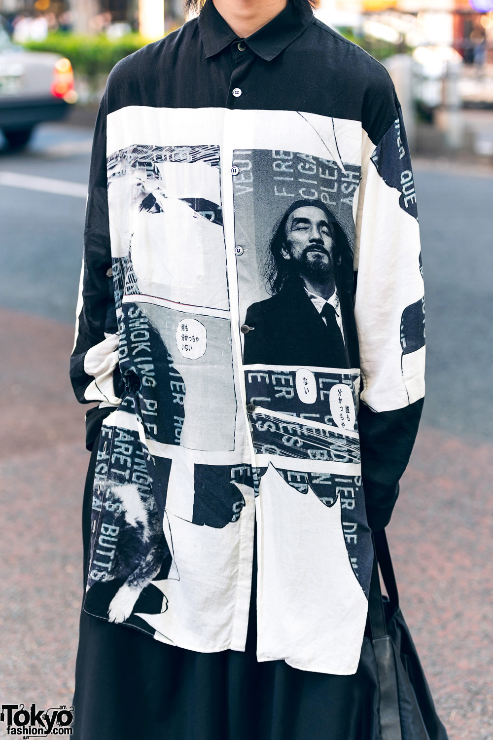 Yohji Yamamoto Black Scandal Graphic Print Shirt – Tokyo Fashion