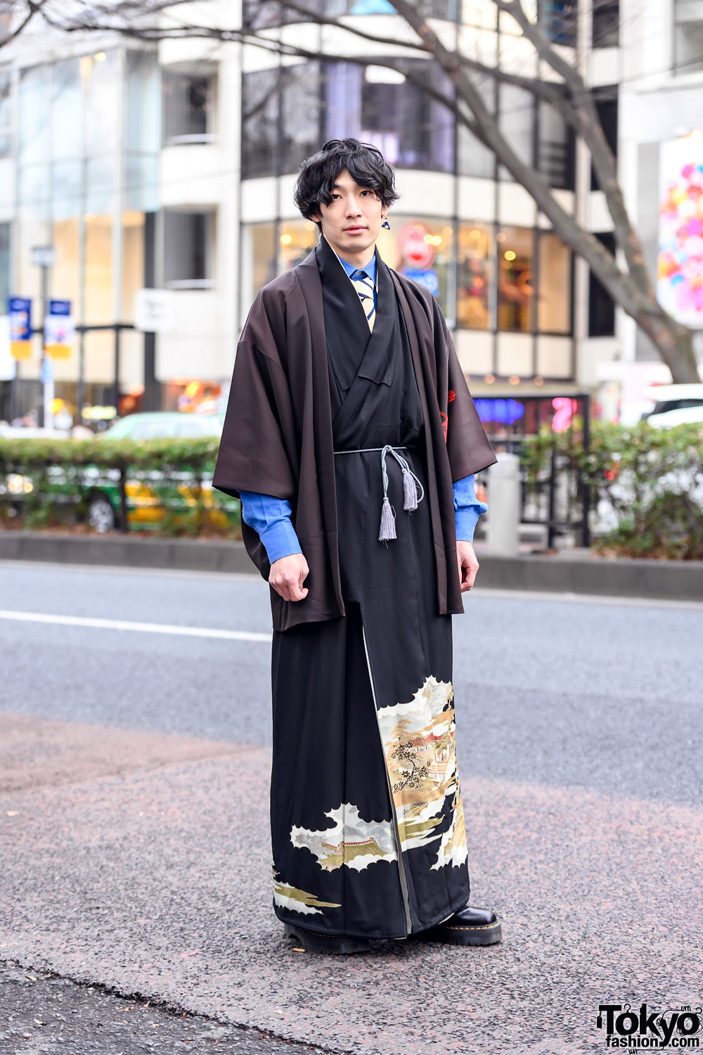 Japanese Kimono, Necktie ☀ Dr. Martens ...
