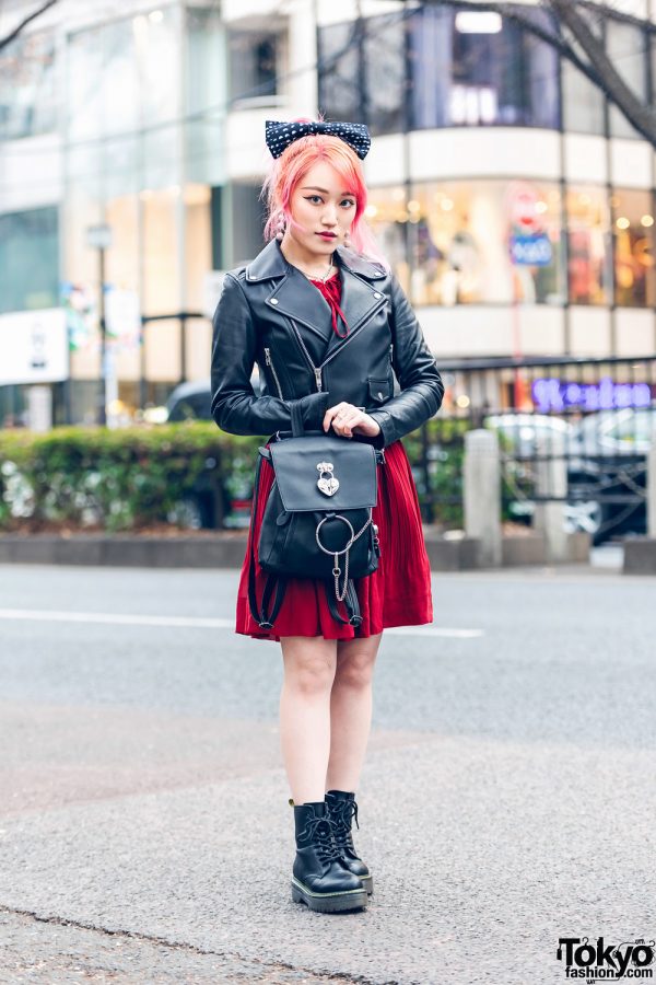 Kimono w/ Vivienne Westwood Heart Bag & Dr. Martens in Harajuku