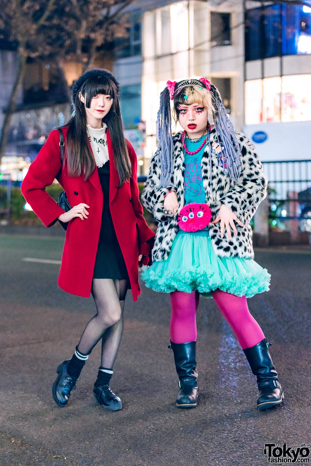 Tokyo Girls Street Styles w/ Tiara, Wool Coat, WEGO, Chicago, Tulle Skirt, Disney Villains Backpack & ABC Mart