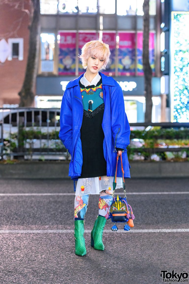 Harajuku Style w/ Messy Bob, Tender Flame Necklace, Vintage Fashion ...