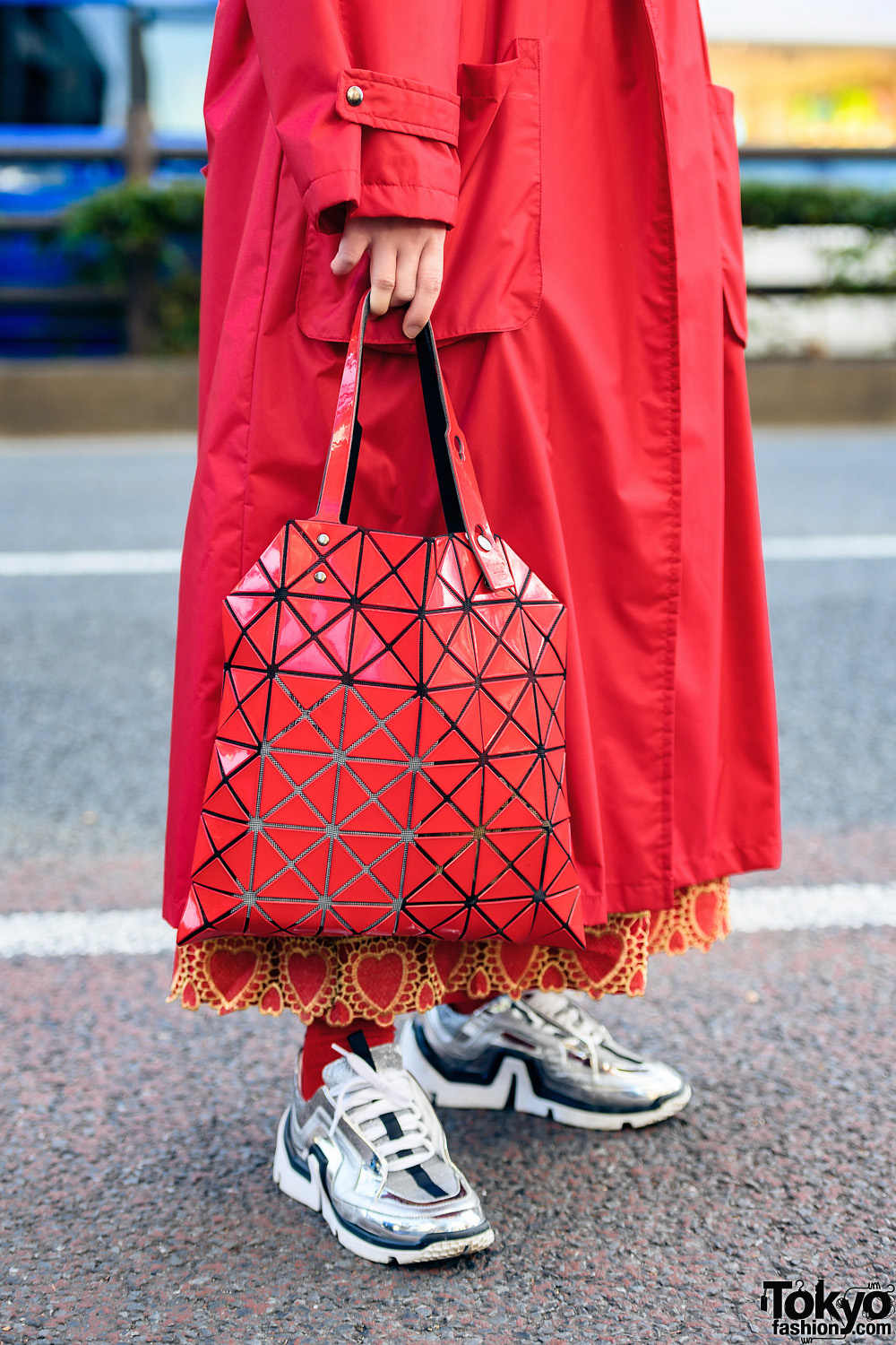 I am I Watermelon Dress & Issey Miyake Bao Bao Bag in Harajuku – Tokyo  Fashion