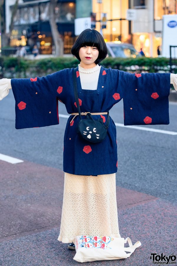 Japanese Street Style w/ Resale Michiyuki, GU Turtleneck Dress, Knit ...