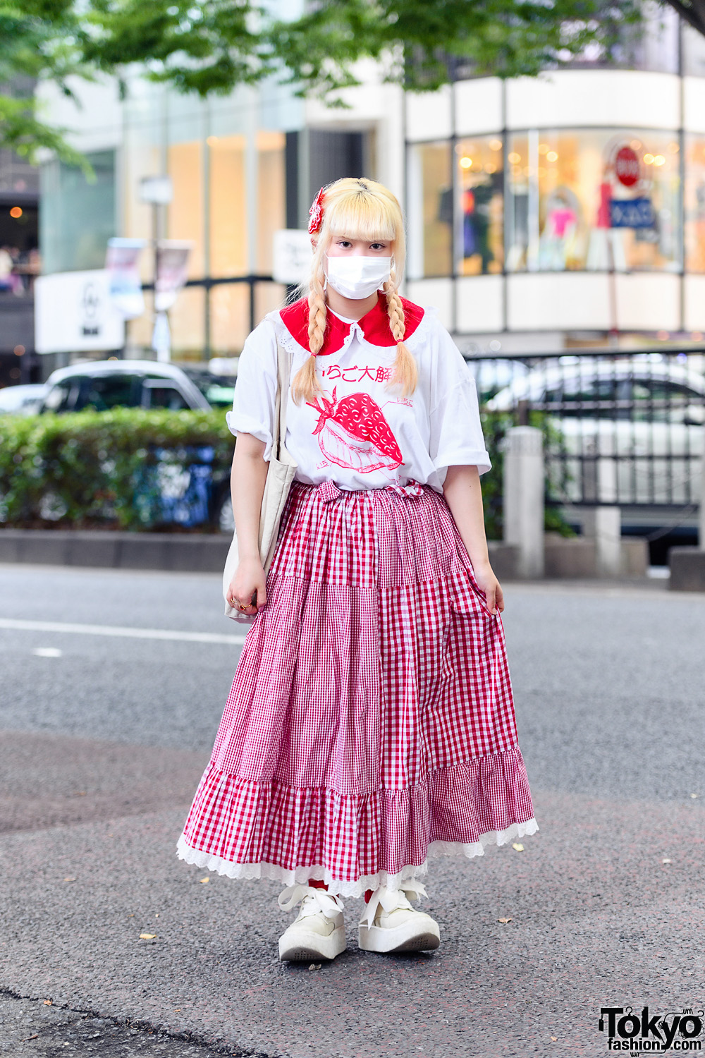 Harajuku Girl Gingham Style w/ Decotoland Shirt, Amatunal Gingham