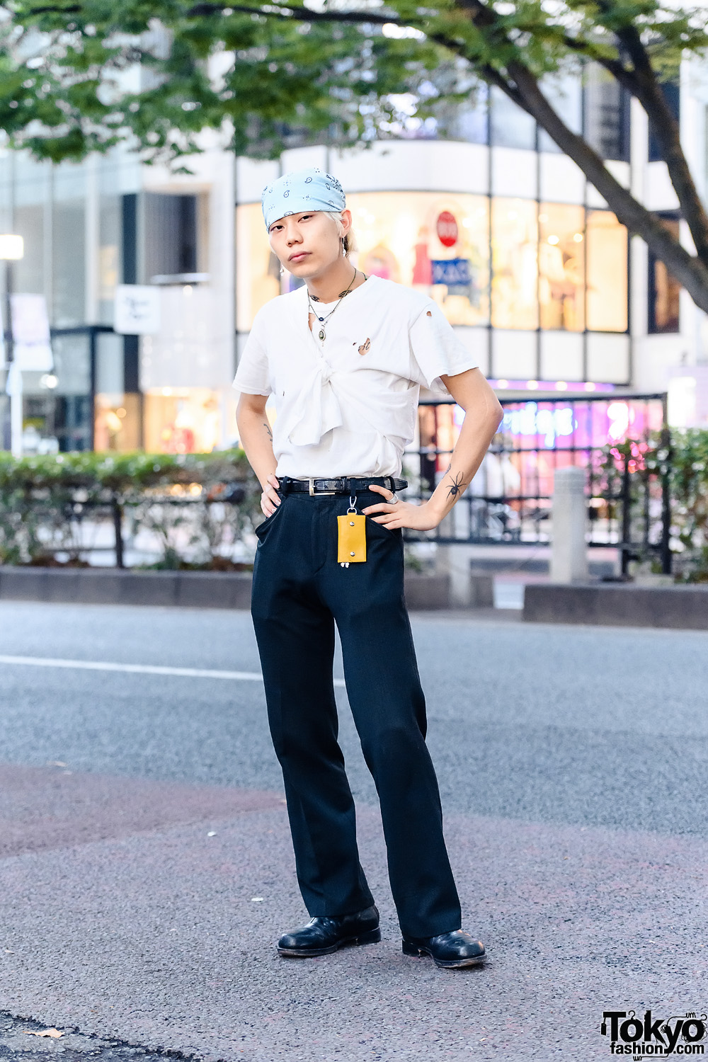 Japanese Street Style w/ Ripped Shirt, H&M, Jil Sander Trousers ...